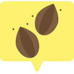 Seeds single vector icon illustration