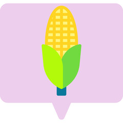 Corn single vector icon illustration