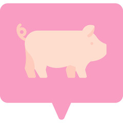 Farm Animal single vector icon illustration