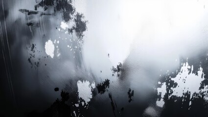 Abstract Black and White Texture with Water Drops

