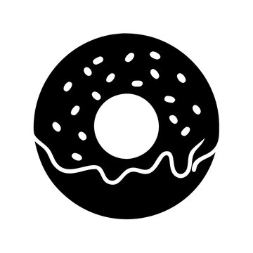 recommend clip art: maple glazed doughnut icon, maple glazed doughnut silhouette vector illustration-simple silhouette illustration of maple glazed doughnut, perfect for maple glazed doughnut logos and icons