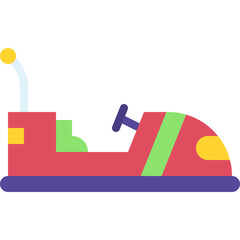 Bumper Car single icon vector illustration