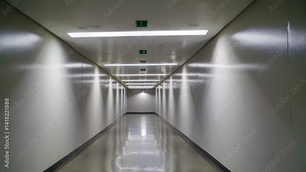 Aufkleber serene journey through an endless tunnel with soft lighting