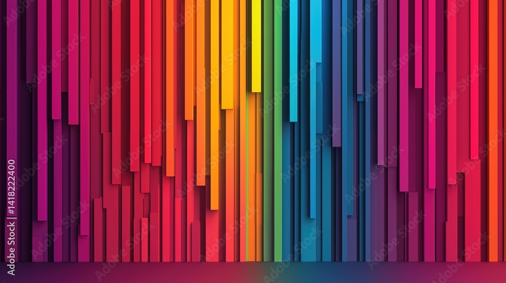 Poster dynamic glitch effect in colorful tech background abstract art digital chaos vibrant environment art
