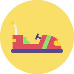 Bumper Car single icon vector illustration