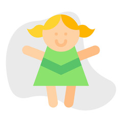 Doll single icon vector illustration