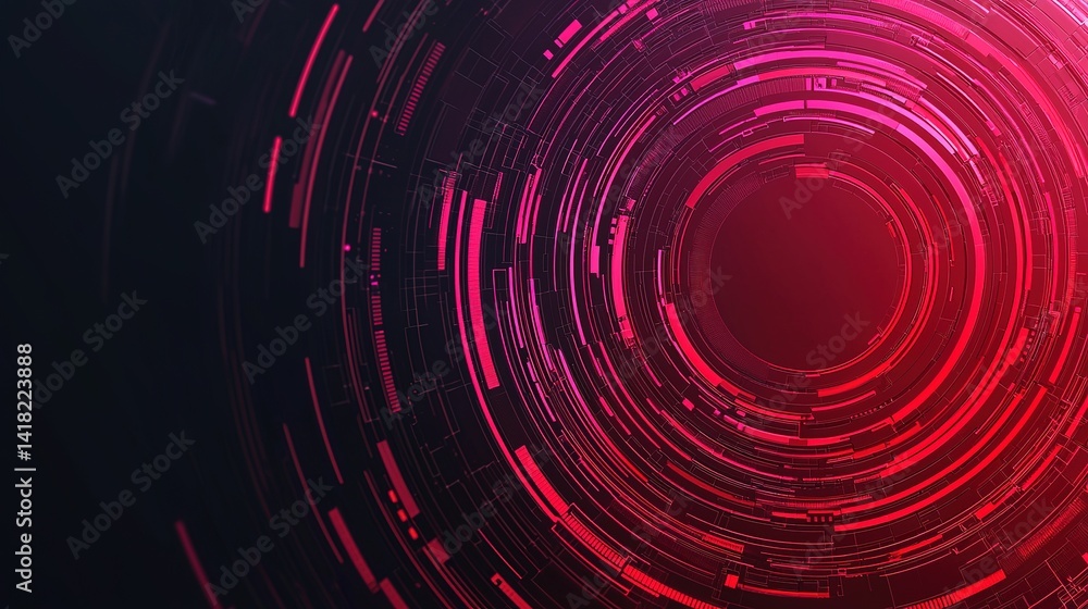 Poster futuristic digital chaos design virtual space graphic art high-tech environment abstract viewpoint