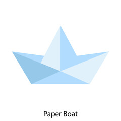 Paper Boat single icon vector illustration