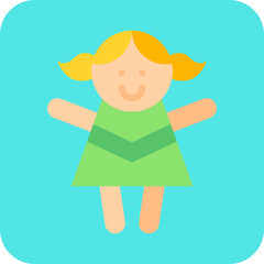 Doll single icon vector illustration