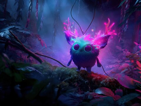 Abstract colorful cosmic background image