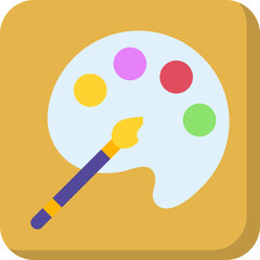 Paint Palette single icon vector illustration