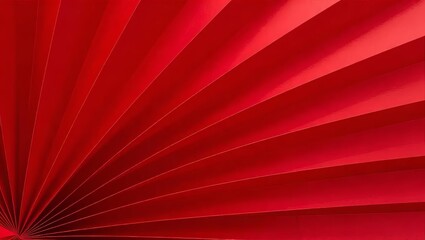 Red Paper Fan Abstract Design

