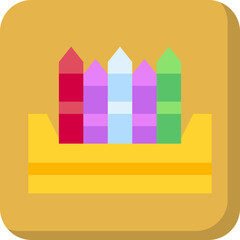 Fototapeta premium Crayon single icon vector illustration