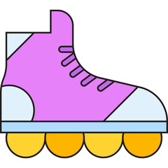 Roller Skate single icon vector illustration