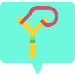 Slingshot single icon vector illustration