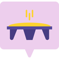 Trampoline single icon vector illustration