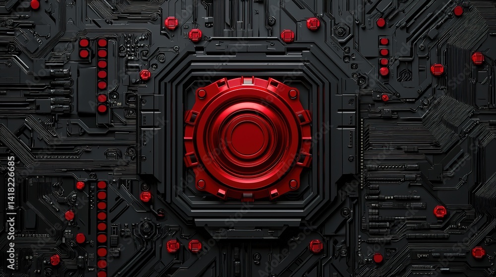 Aufkleber data technology chaos gigapixel standard scale abstract circuit board environment high-resolution ar