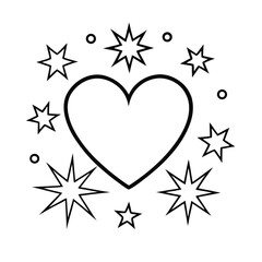 heart with stars