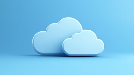 Fototapeta premium Cloud technology overview digital environment illustration internet background tech concept data connectivity