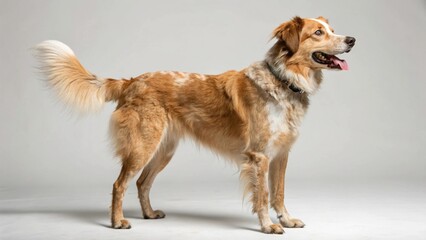 Aussiedor on studio background
