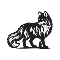 Whispers of the North: A Captivating Collection of Arctic Fox Vector Silhouettes Showcasing the Silent Beauty, Adaptability, and Elegance of This Enigmatic Winter Survivor