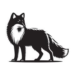 Whispers of the North: A Captivating Collection of Arctic Fox Vector Silhouettes Showcasing the Silent Beauty, Adaptability, and Elegance of This Enigmatic Winter Survivor