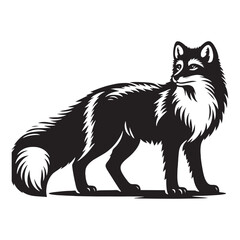 Whispers of the North: A Captivating Collection of Arctic Fox Vector Silhouettes Showcasing the Silent Beauty, Adaptability, and Elegance of This Enigmatic Winter Survivor