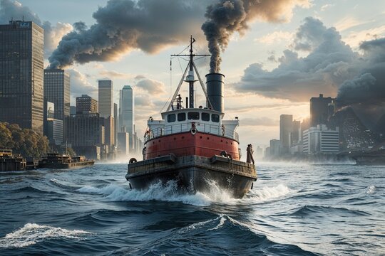 Venture Capitalist Facing Economic Challenges on a Fragile Barge in Risky Waters