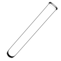 3d render transparent test tube science glassware with transparent background