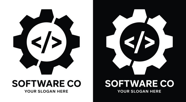 Modern code gear logo for software developers engineers and programming teams professional branding for development projects and tech companies