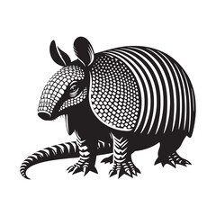 Armor of Nature: A Distinctive Collection of Armadillo Vector Silhouettes Showcasing the Unique Shape, Protective Shell, and Quiet Charm of This Fascinating Burrowing Mammal