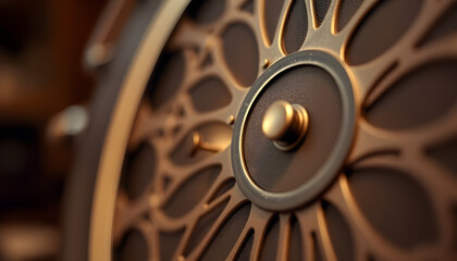 close up view of a clock face