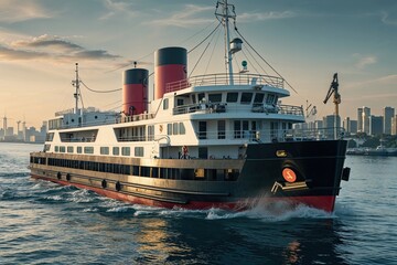 Naklejka premium Financial Vessel Navigating Turbulent Economic Conditions