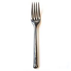 Rustic Metal Fork with White Background. (1)