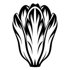 Abstract floral design with bold black and white vector illustration