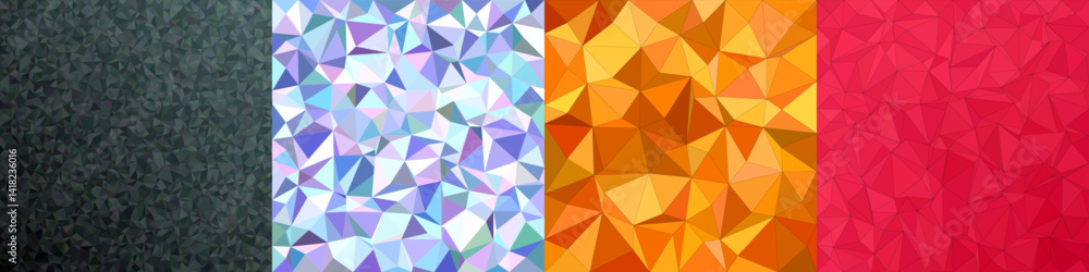 Poster abstract triangle polygon background collection