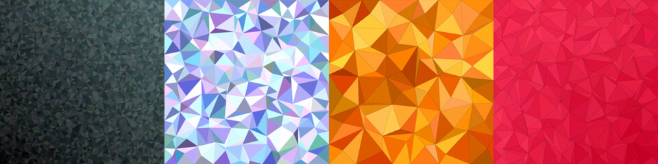 Obraz premium Abstract triangle polygon background collection