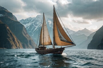 Fototapeta premium Navigating Financial Storms and Economic Crisis with Dollar Boat Strategies