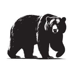 Moon Bear Mystique: A Powerful Collection of Asiatic Black Bear Vector Silhouettes Highlighting the Strength, Grace, and Iconic Crescent Mark of This Enigmatic Forest Dweller