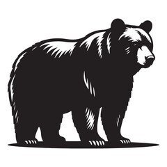 Moon Bear Mystique: A Powerful Collection of Asiatic Black Bear Vector Silhouettes Highlighting the Strength, Grace, and Iconic Crescent Mark of This Enigmatic Forest Dweller