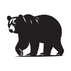 Moon Bear Mystique: A Powerful Collection of Asiatic Black Bear Vector Silhouettes Highlighting the Strength, Grace, and Iconic Crescent Mark of This Enigmatic Forest Dweller