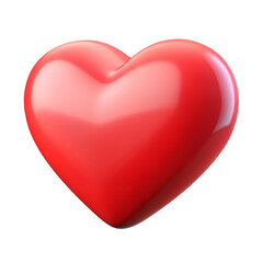 Glossy Red Heart – 3D Love Icon