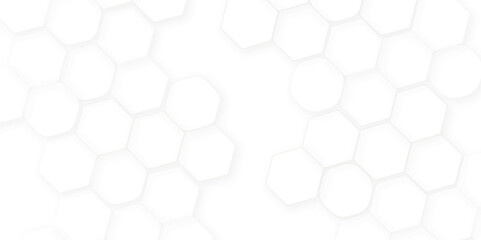 White Hexagonal Background. Luxury White Pattern. 3D Futuristic abstract honeycomb mosaic white background. geometric mesh cell texture