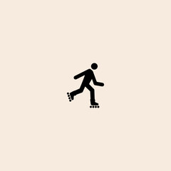 Roller Skate icon flat vector design.