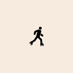 Roller Skate icon flat vector design. 