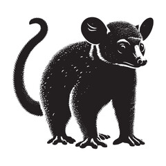 Mystery of Madagascar: A Fascinating Collection of Aye-Aye Vector Silhouettes Showcasing the Unique Form, Elusive Nature, and Nocturnal Charm of This Enigmatic Primate Species