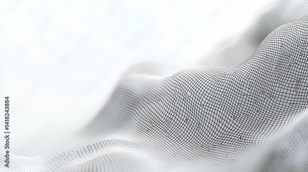 Poster abstract geometric wave pattern design