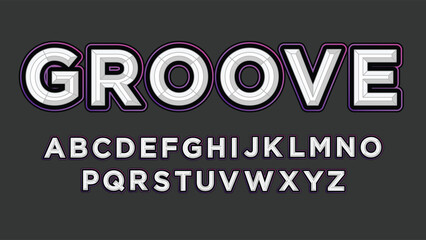 3d colorful outline isolated letters for logos