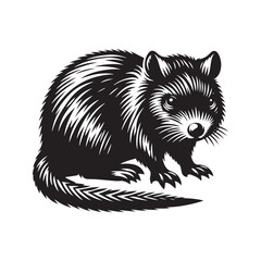 Scurry of the Outback: A Unique Collection of Bandicoot Vector Silhouettes Celebrating the Quirky Charm, Swift Movements, and Distinctive Shape of This Elusive Marsupial Species