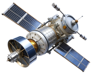 Space Satellite Solar Panels Communication Tech